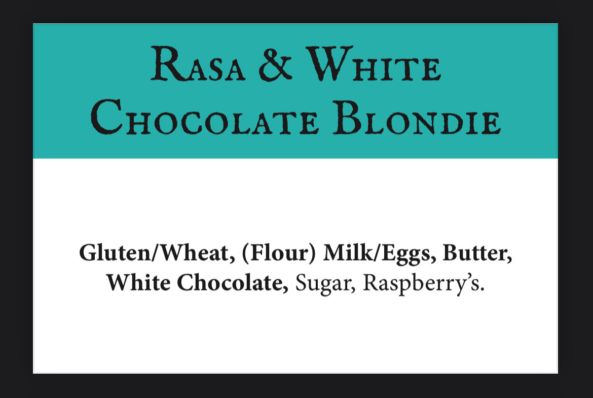 Raspberry & White Chocolate Blondie - Wholesale