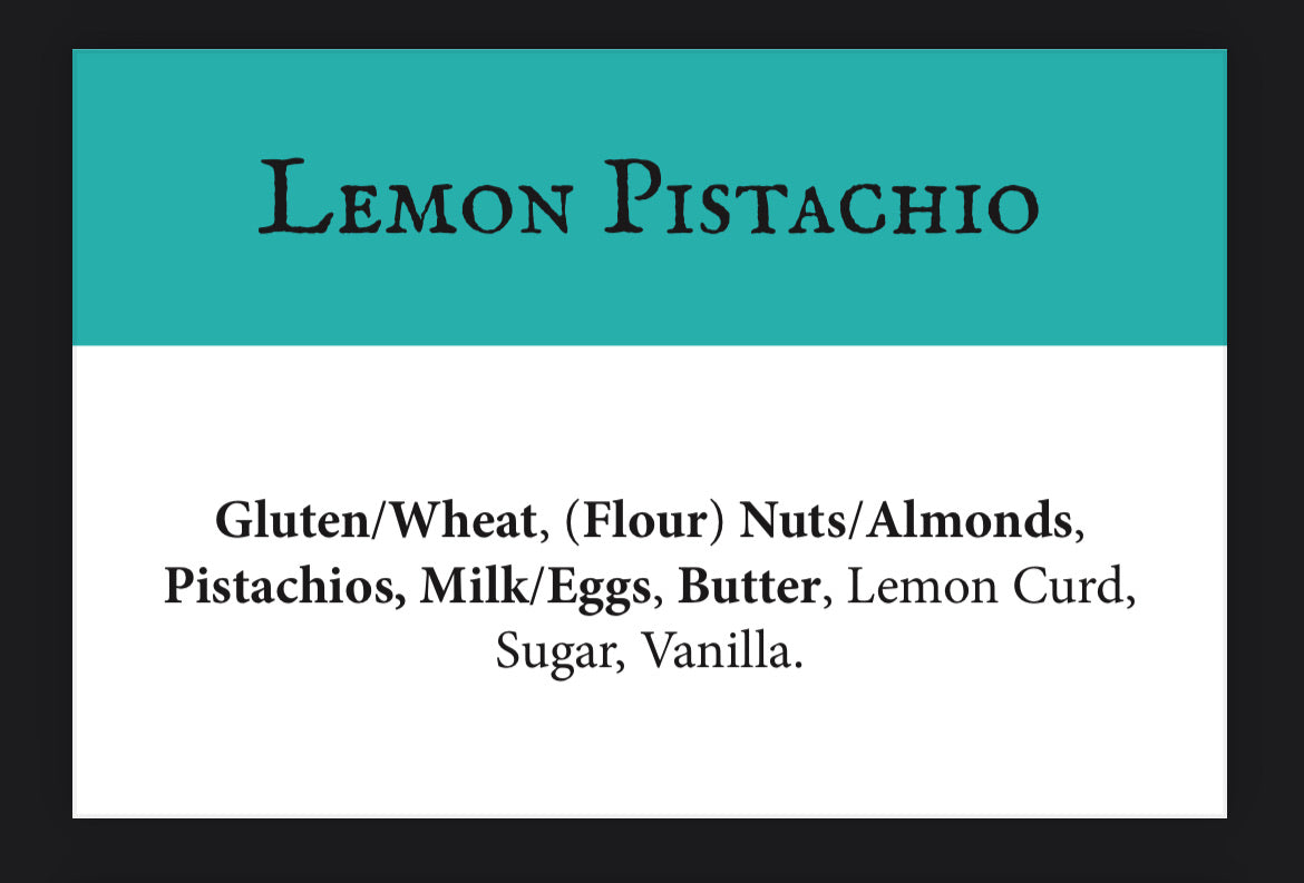 Lemon Pistachio Bakewell - Wholesale