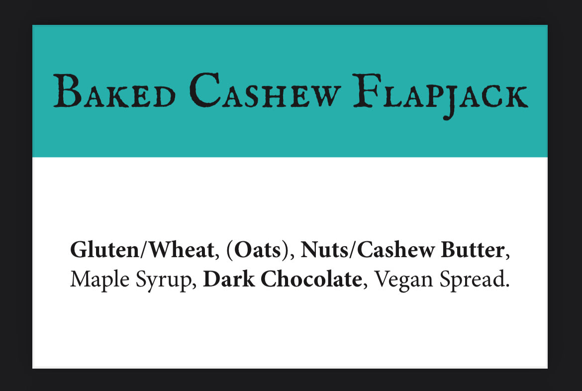 Baked Cashew Flapjack