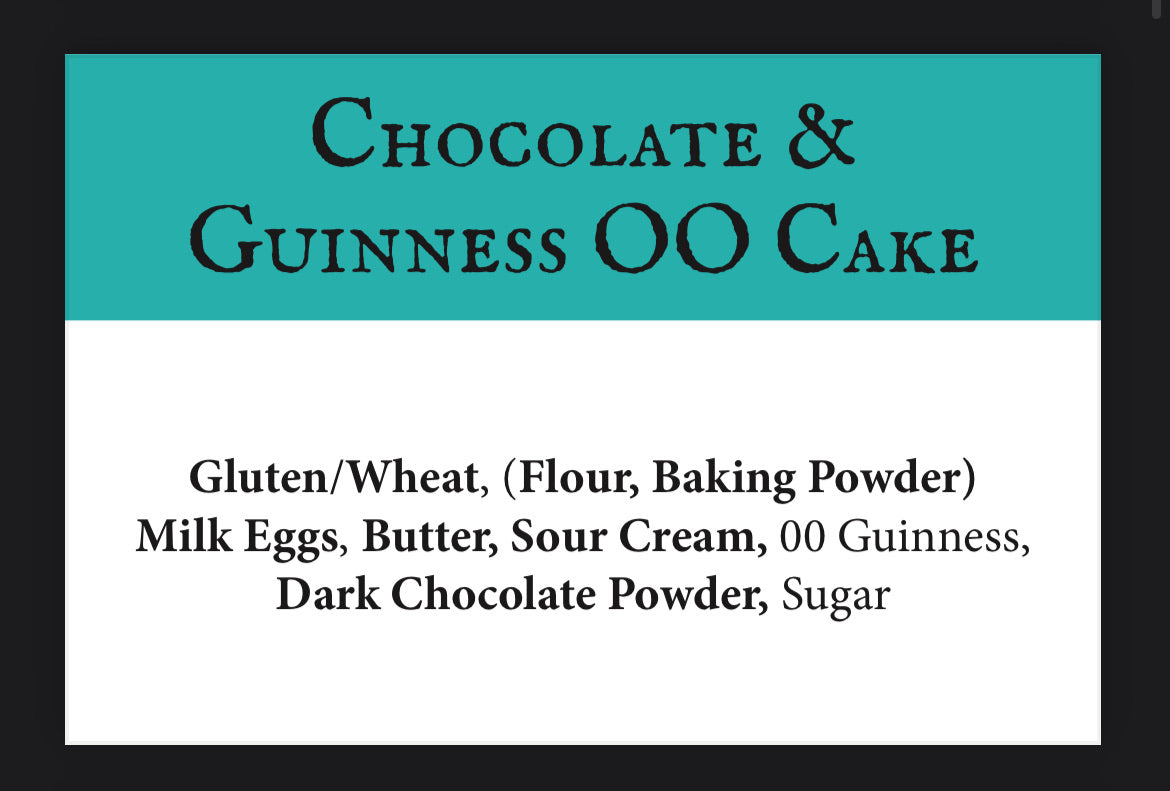 Chocolate & 0% Guiness Cake