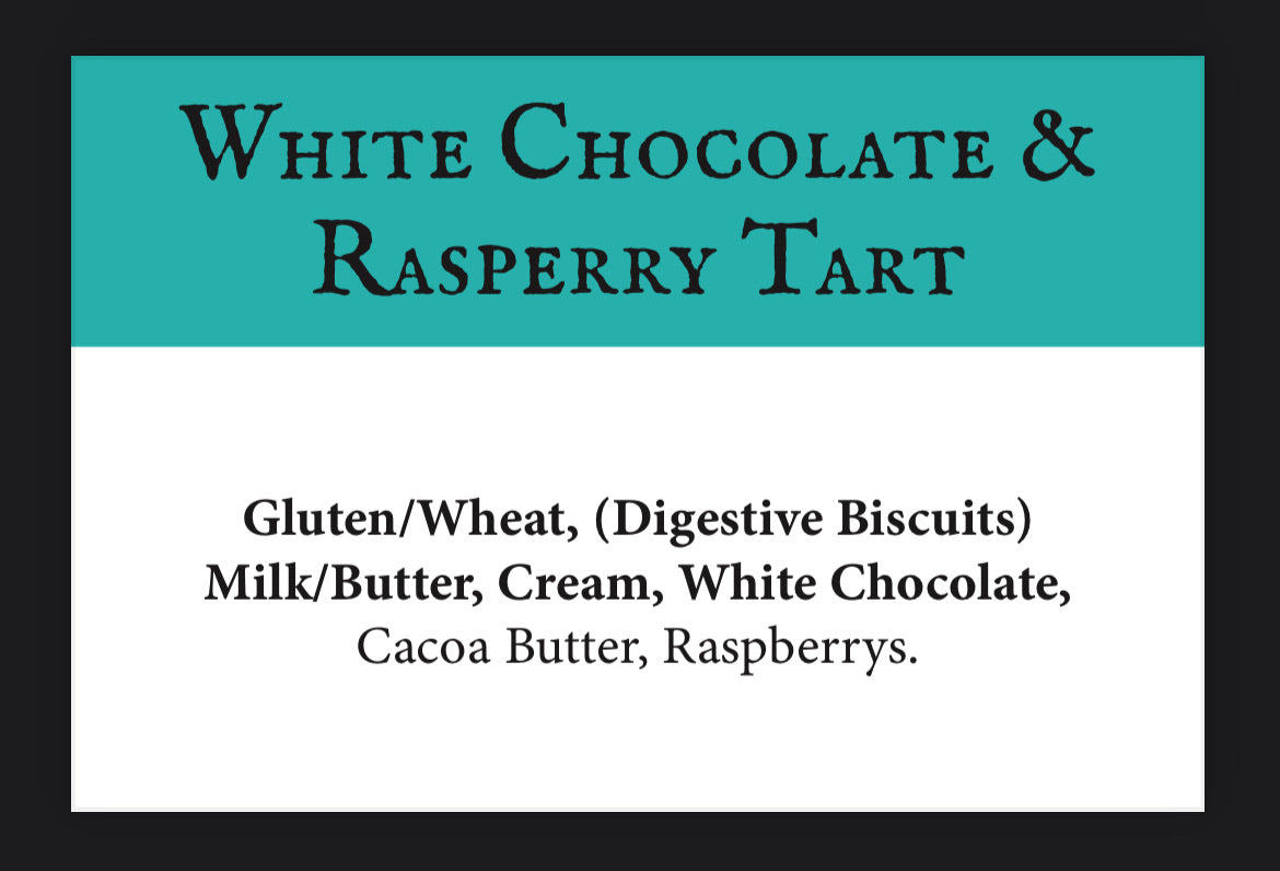 Raspberry and White Chocolate Tart - Wholesale
