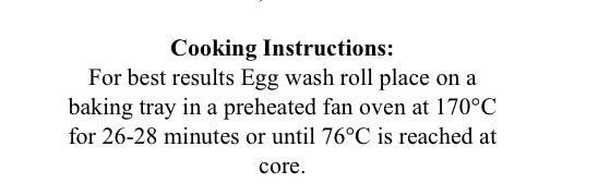 Raw Sausage Leek and Apple (FROZEN) - Wholesale